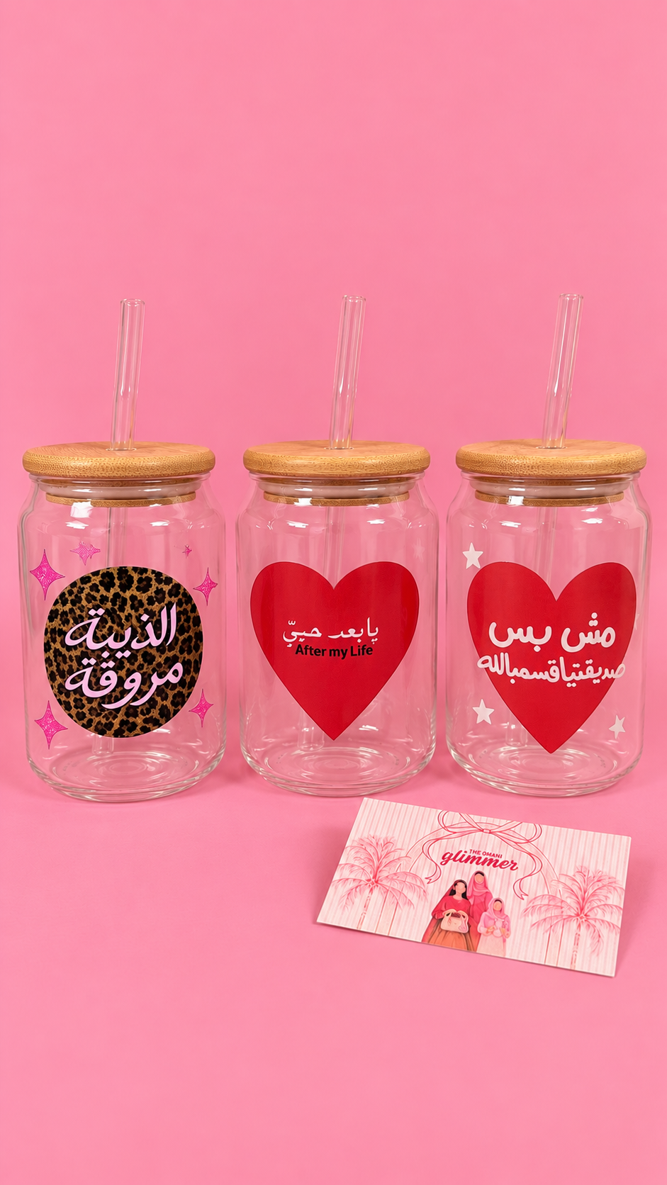 Costumed glass cup