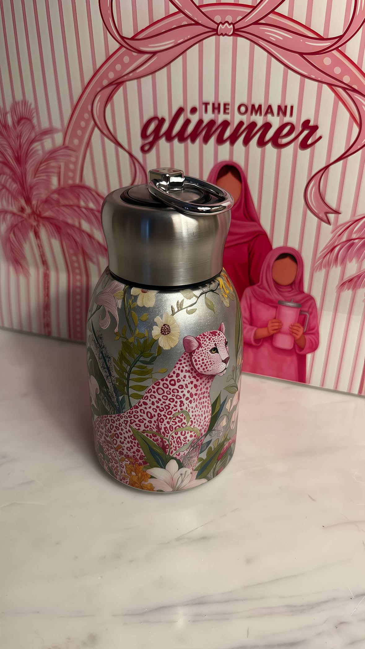 Floral Stainless Steel Water Bottle